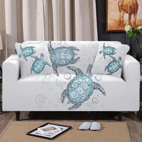 Image of The Sea Turtle Twist Sofa Cover - Beddingify