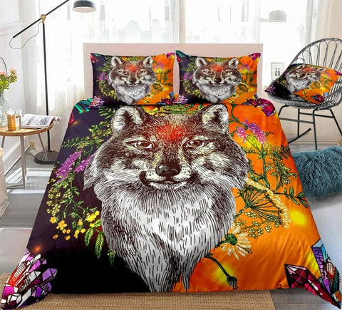 Image of Boho Wolf Bedding Set - Beddingify