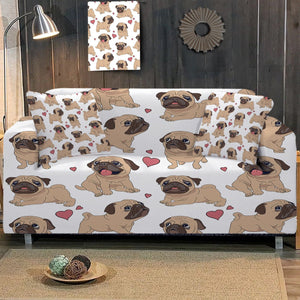 I Love My Pug Sofa Cover - Beddingify