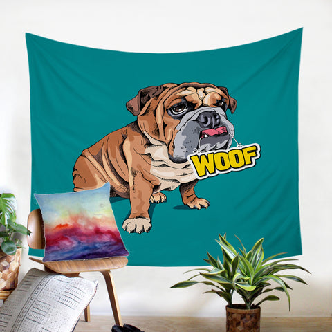 Image of Woof Pug SW2514 Tapestry