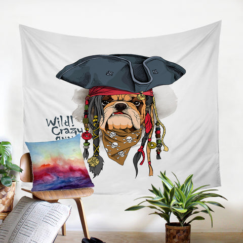 Image of Pug The Pirate SW2505 Tapestry