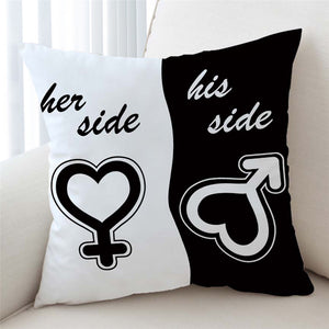 Her Side His Side 50:50 Cushion Cover - Beddingify