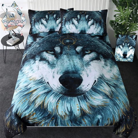 Image of In The Darkness Wolf by Scandy Girl Bedding Set - Beddingify