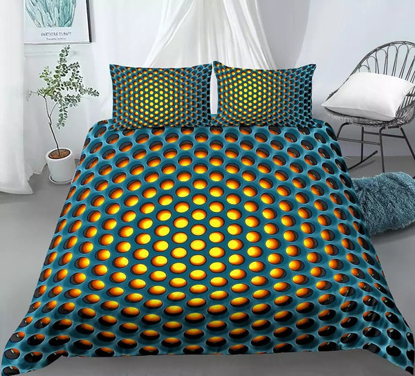 Triggle, Colorful Secret Geomoetry, Play Duvet Cover by Azima