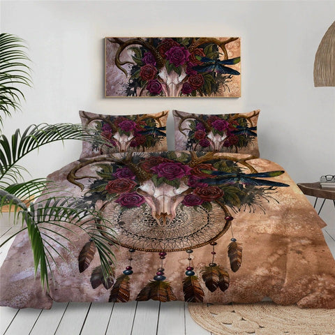 Image of Mystery Skull Dreamcatcher by SunimaArt Bedding Set - Beddingify
