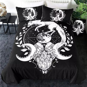 Moon Child White Fox By Pixie Cold Art Bedding Set - Beddingify