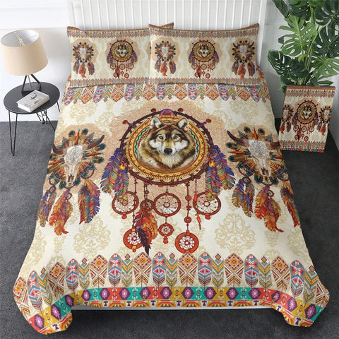 Image of Mandala Wolf by Ismot Esha Bedding Set - Beddingify