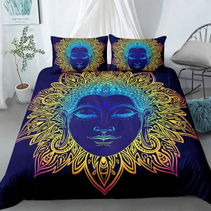 Negative Color Buddha Mandala Bedding Set - Beddingify