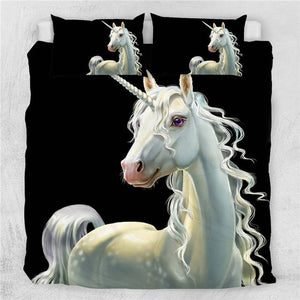 White Unicorn Bedding Set - Beddingify