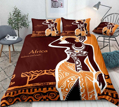 Image of Beautiful African Woman Bedding Set - Beddingify