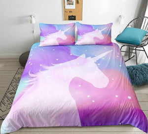 Purple Pink Unicorn Bedding Set - Beddingify
