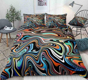 Colorful Marble Abstract Art Bedding Set - Beddingify