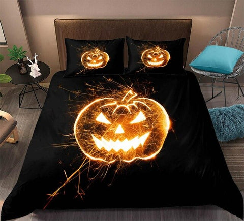 Image of Halloween 3D Pumpkin Lantern Bedding Set - Beddingify
