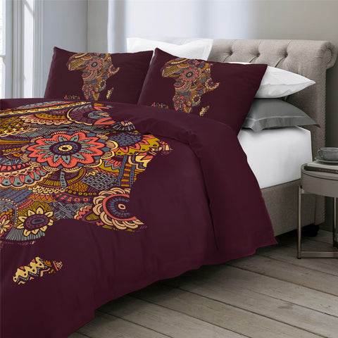 Image of African Culture Map Bedding Set - Beddingify