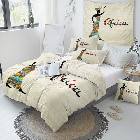 Image of Simple African Girl Bedding Set - Beddingify