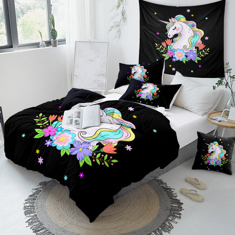 Image of Adorable Unicorn Themed Bedding Set - Beddingify