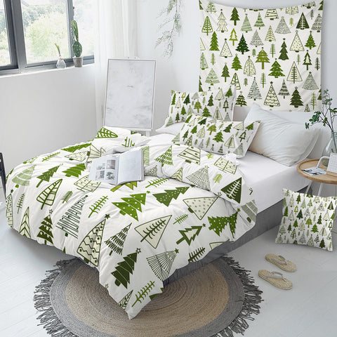 Image of Christmas Ttrees Bedding Set - Beddingify