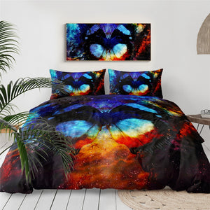 Cosmic Space Butterfly Bedding Set - Beddingify