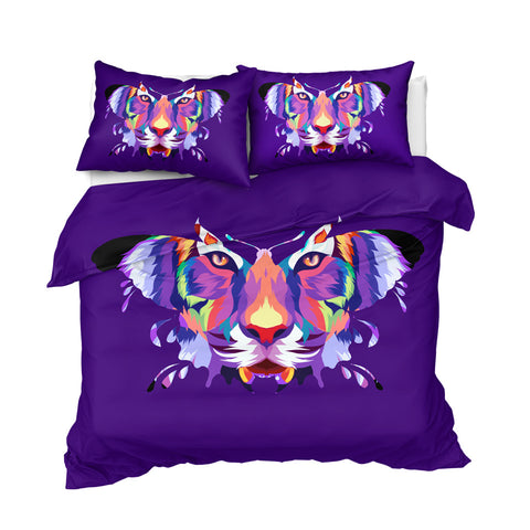 Image of Butterfly and Tiger Face Bedding Set - Beddingify