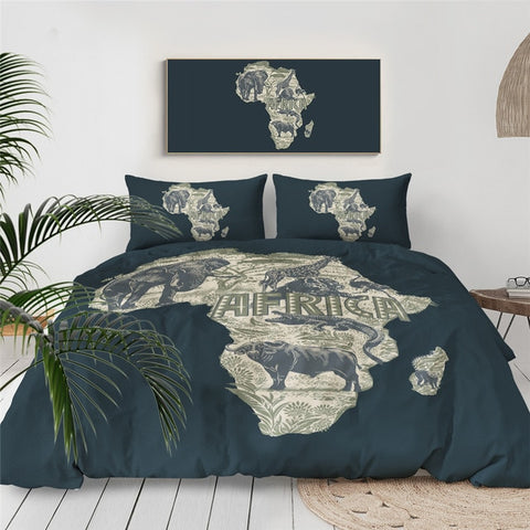 Image of African Map Bedding Set - Beddingify