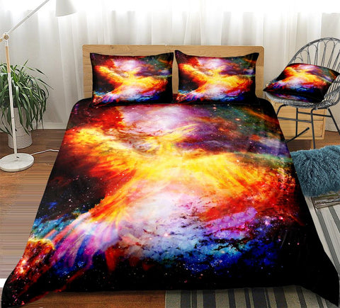 Image of Colorful Phoenix Bird Bedding Set - Beddingify