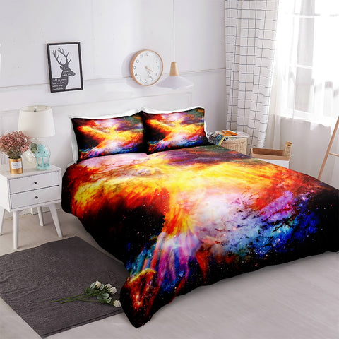 Image of Colorful Phoenix Bird Bedding Set - Beddingify