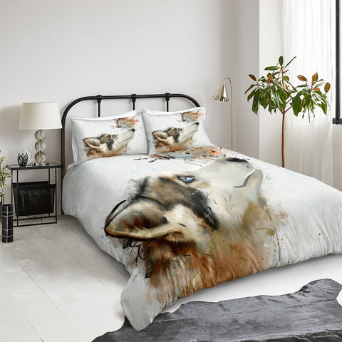 Image of Butterfly And Wolf Bedding Set - Beddingify