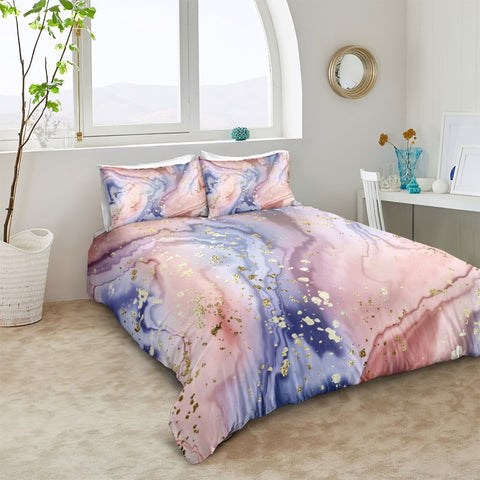 Image of Pink Purple Quicksand Bedding Set - Beddingify