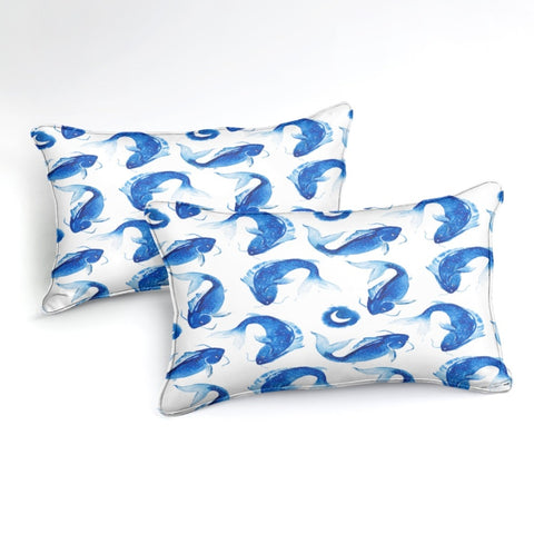 Image of Blue Fishes Bedding Set - Beddingify