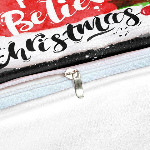 Image of Christmas Santa Hat Lettering Joy Love Peace Bedding Set - Beddingify