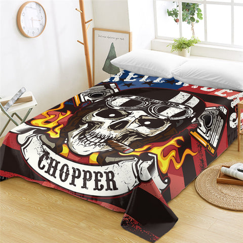 Image of Hell Rider Chopper Flat Sheet - Beddingify