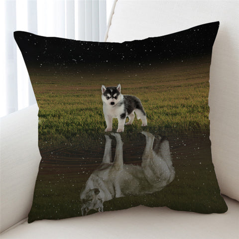 Image of Baby Husky Refection Cushion Cover - Beddingify