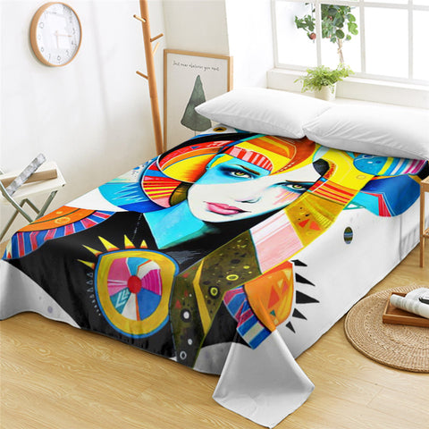 Image of Picasso Lady Flat Sheet - Beddingify