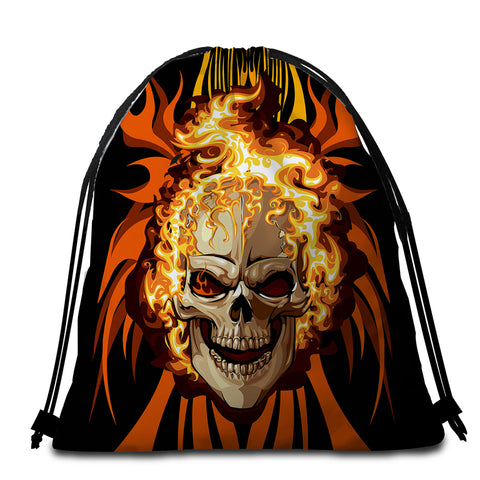 Image of Hell Rider Round Beach Towel Set - Beddingify