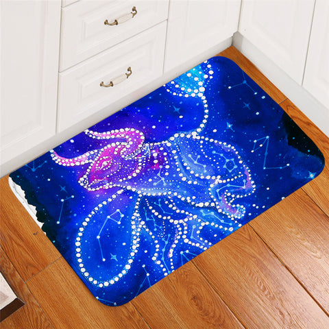 Image of Blue Taurus Constellation Door Mat