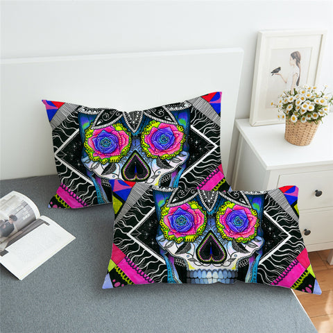 Image of Hippy Skull SPW0114865022 Pillowcase