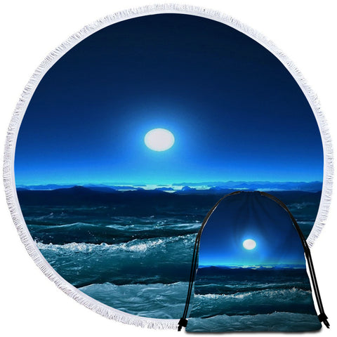 Image of Moonrise Round Beach Towel Set - Beddingify