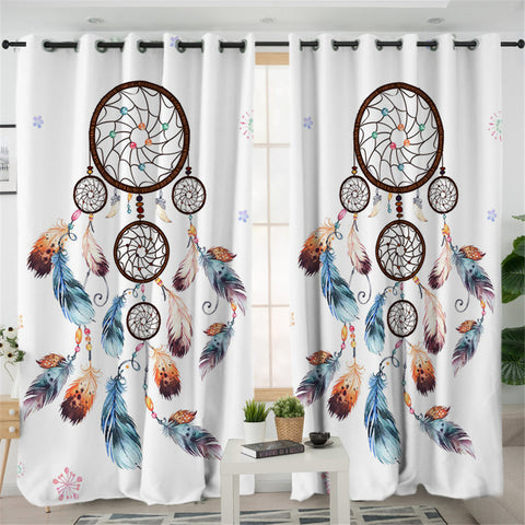 Image of Tribal Dream Catcher 2 Panel Curtains