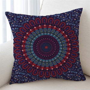 Mandala Wheel Dark Cushion Cover - Beddingify