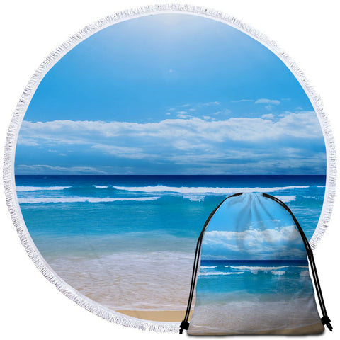 Image of Seaside Round Beach Towel Set - Beddingify