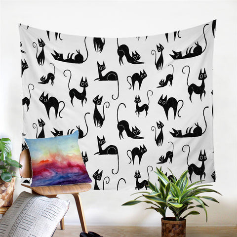 Image of Cat Moments Tapestry - Beddingify