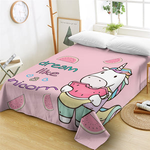 Dream Like A Unicorn Flat Sheet - Beddingify