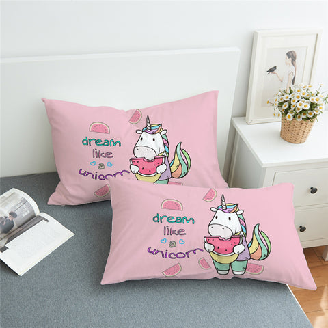 Image of Dream Like A Unicorn Pink Pillowcase