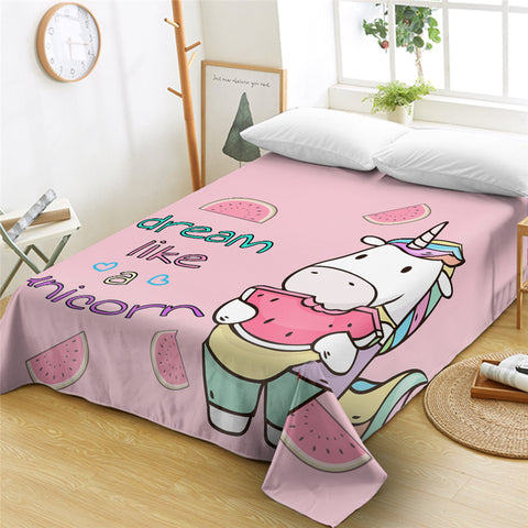 Image of Dream Like A Unicorn Flat Sheet - Beddingify