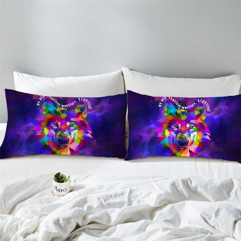 Image of Multicolor Fox Pillowcase