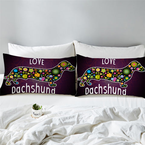 Image of Love Dachshund Pillowcase