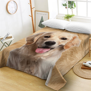 3D Dog Furry Flat Sheet - Beddingify