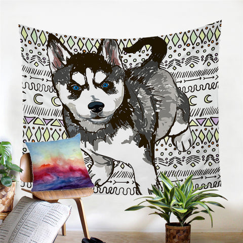 Image of Husky Scripture Themed Tapestry - Beddingify