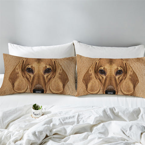 Image of 3D Dachshund Pillowcase