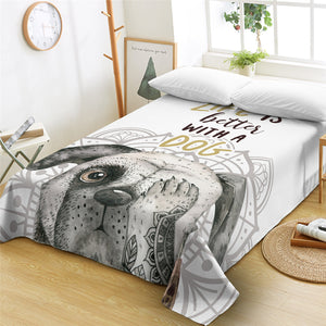 Life Is Better With A Dog Flat Sheet - Beddingify